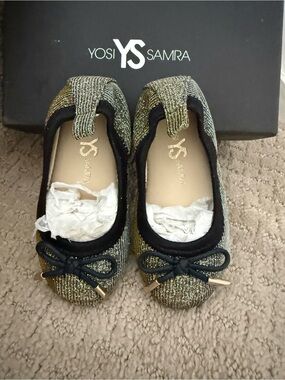 Yosi Samra NWT Glitter Ballet Flats